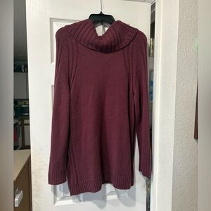 Burgundy Cowl Neck Sweater